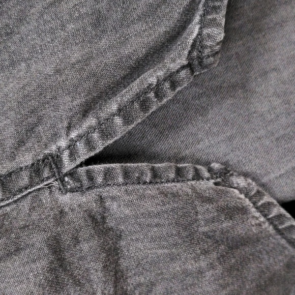 Madewell Lightweight Black Denim Short Sleeve Button Up Shirt Small - Picture 6 of 6